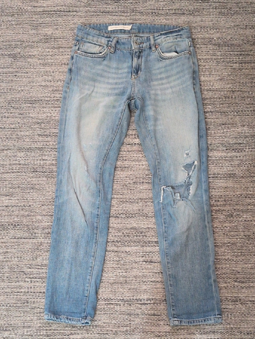 Free People Low Waist Distressed Jeans